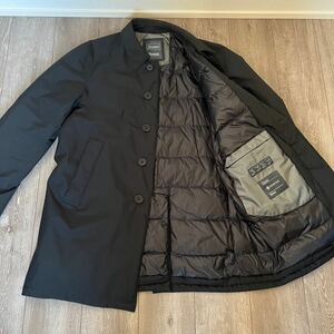 【極美品】HERNO ラミナー GORE-TEX PI133UL 52 黒 ヘルノ LAMINAR ゴアテックス ダウンコート レインコート ステンカラーコート ブラック