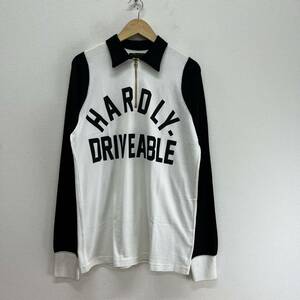 未使用 WESTRIDE ウエストライド VINTAGE RACING RAYON HALF ZIP: HD ハーフジップ カットソー 長袖 ロゴ 40 10113459