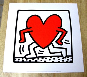 Keith Haring (キースヘリング) Untitled (Heart),2003 イギリス製シルクスクリーンポスター