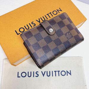 A116【美品】LOUIS VUITTON ルイヴィトン ダミエ ポルトフォイユ ヴィエノワ 二つ折り財布 がま口 ウォレットN61674/MI5029