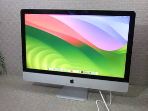 【※画面にラインあり】iMac (Retina 5K, 27インチ, 2019) Core i5-8500 3GHz / 1TB + SSD28GB / 16GB / macOS Sequoia 15.2 / No.X518