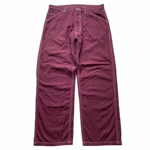 15ss COMME des GARCONS homme nylon wine red wide trousers archive ギャルソン rei kawakubo work buggy pants japan AD2014 collection