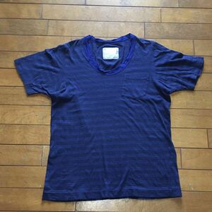 ★【 sacai 】★ Uネック ボーダーポケTシャツ★サイズ2★ I-972