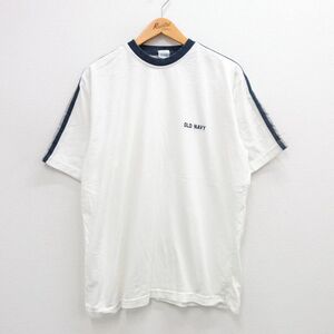 XL/古着 オールドネイビー OLD NAVY 半袖 ビンテージ Tシャツ メンズ 00s ワンポイントロゴ 大きいサイズ コットン クルーネ