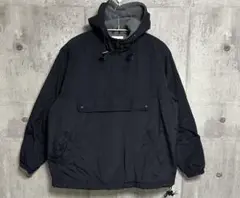 美品 黒 J.CREW 90s ナイロン フリース アノラックパーカー ブラック