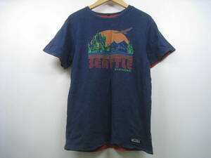 MANASTASH マナスタッシュ HEMP 裏地付き Tシャツ 半袖 トップス 紺 ネイビー サイズL