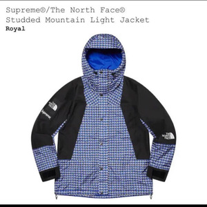 新品未開封 Supreme The North Face Studded Mountain Light Jacket Royal ブルー 青 スタッズ ジャケット ロイヤル