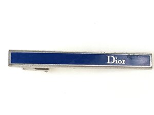 クリスチャン・ディオール　Christian Dior　ロゴ　ネクタイピン　ブルー×シルバーカラー　YMA-1683