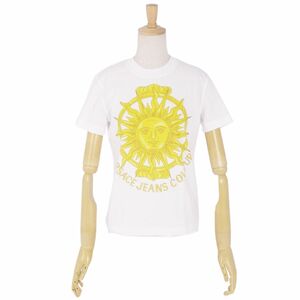 未使用 ヴェルサーチ VERSACE JEANS COUTURE Tシャツ カットソー 半袖 ショートスリーブ ロゴ トップス レディース XS cf06oo-rm07f10618