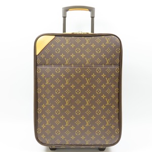 79258LOUIS VUITTON ルイヴィトン 極美品 ぺガス50 キャリーケース トラベル 旅行鞄 2輪 ヴィンテージ モノグラム M23251 ヌメ革