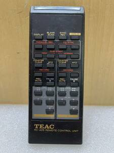 HY4485 TEAC カセットデッキ リモコン RC-425 現状品　1002