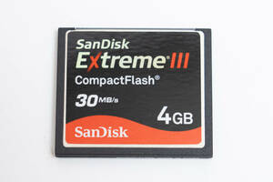 #130l SanDisk サンディスク ExtremeIII 4GB 30MB/s CFカード コンパクトフラッシュ CF