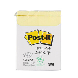 まとめ得 3M Post-it ポストイット 再生紙 ふせん小 イエロー 3M-560RP-Y x [6個] /l