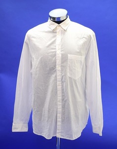 H&M（エイチ アンド エム）ベーシックな白シャツ L/S SHIRT 長袖 REGULAR FIT レギュラーフィット L WHITE COTTON ボタンダウン