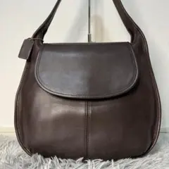 【極美品】OLD COACH ワンショルダーバッグ エルゴ ブラウン レザー