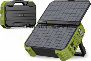 ポータブル電源 独自のソーラーパネル一体型 AC出力1000W(瞬間最大2000W) 大容量 192000mAh/614.4Wh 蓄電池