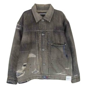 NEIGHBORHOOD ネイバーフッド 24SS 241XBNH-JKM01 SAVAGE DENIM TYPE-1 JACKET サベージ加工 デニム ジャケット S【極上美品】【中古】