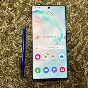 美品　SIMフリー 楽天モバイル版 Galaxy Note10+ SM-N975C オーラグロー