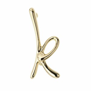 ティファニー TIFFANY&Co. レターk ブローチ イニシャルk K18 YG イエローゴールド 約5.44g【I211323176】中古