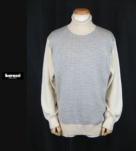 ■■＜美品：難小＞バラシ＜barassi Milano＞turtle Neck knit セーター＜50＞■■