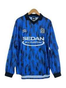 UMBRO◆xSEDAN ALL PURPOSE/Game Shirt - BLUE × BLACK/XXL/SD23F-CT09