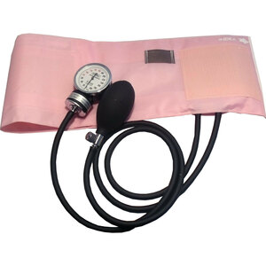 まとめ得 ＦＯＣＡＬ アネロイド血圧計 ＦＣ-１００Ｖ ナイロンカフ ピンク x [4個] /k