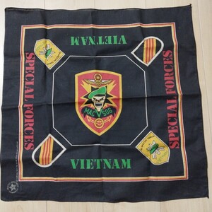 USA製 Mac V Sog Special Forces VIETNAM 80s ミリタリー ベトナム 希少 当時物 バンダナ サバゲー ベトナム戦争　80年代 