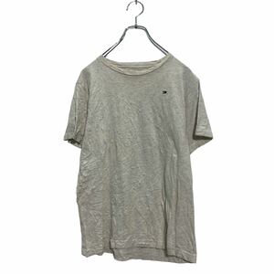 TOMMY HILFIGER 半袖 ロゴTシャツ L 160～ キッズ ライトグレー トミーヒルフィガーワンポイント 古着卸 アメリカ仕入 a607-5877