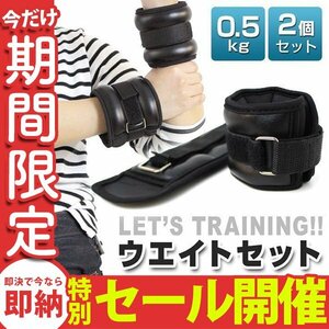 【数量限定セール】リストウエイト 0.5kg 2個セット 筋トレ アンクルウエイト 重り トレーニング ウェイトトレーニング