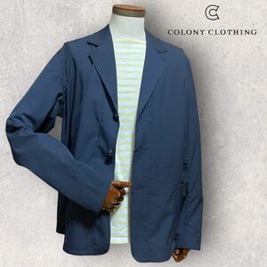 春夏新品 COLONY CLOTHING / コロニークロージング nano universe 別注 ウールストレッチジャケット サイズ50 ネイビー 定価 49,500円