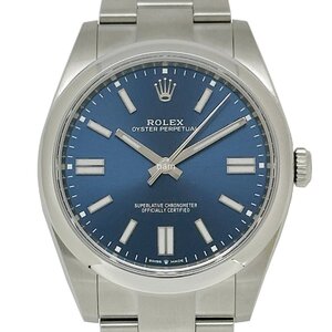 ROLEX ロレックス 124300 Oyster Perpetual オイスターパーペチュアル ブルー 2024年10月ギャラ 自動巻き J6439