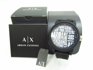 ARMANI EXCHANGE アルマーニエクスチェンジ AX1443 クォーツ腕時計 ブラック ラバー♪AC20298