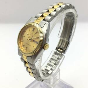 ○R249-84 SEIKO/セイコー 5 3針 Day-Date デイデイト レディース 自動巻き 腕時計 4206-0510 稼働品