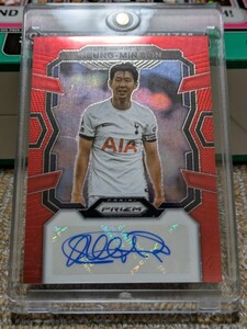 レッドパラレル ソンフンミン 直筆サイン heung-min son 2023-2024 PANINI PRIZM