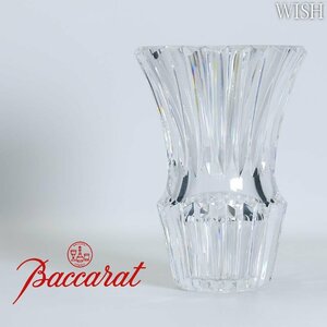 【真作】【WISH】バカラ Baccarat クリスタルガラス「フラワーベース」クリスタルガラス 専用箱 高さ27cm 7.55kg 　 #24076006