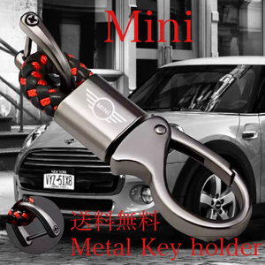 送料無料 Mini メタルキーホルダー 赤黒 MINI キーホルダー mini ミニ アクセサリー 内装品 用品 グッズ クラブマン クロスオーバー