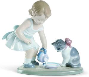 正規品 入手困難 リヤドロ 新品 LLADRO 猫 ねこ ネコ 幸運 開運 プレゼント 置物 置き物 インテリア 17x20x11cm