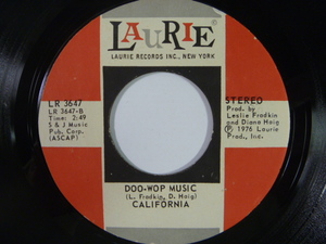 ■White Doo Wop■CALIFORNIA / Doo-Wop Music / Jeans On (Laurie)1976年■白人ドゥ―・ワップ・グループ　●新品同様●