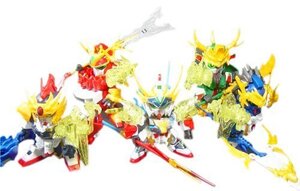 【中古】 SDガンダム BB戦士 三国伝 戦神決闘編 五誇将ガンダム・龍輝宝セット