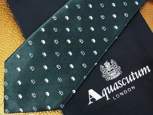 ★並品★4R00567【Aquascutum】アクアスキュータム「象 ゾウ 動物 柄」ネクタイ