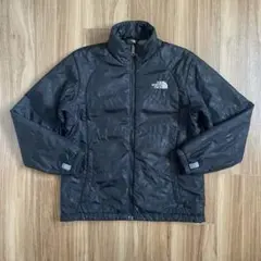 Mノースフェイス中綿レディース黒ブラック花総柄ダウンジャケットNORTHFACE