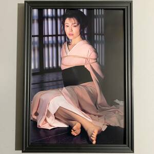 ■松坂慶子■緊縛ショット/A4額装品/1984年(昭和59)/撮影)毛利充裕/貴重写真/着物/昭和女優/美女/美人/セクシー G183a