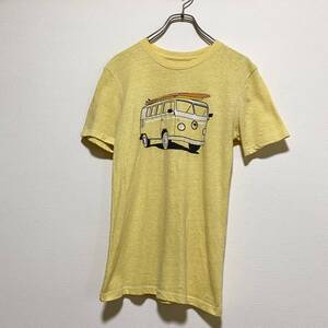 アメリカ古着　Red Camel 半袖　Tシャツ　車　サーフ　クルーネック　イエロー　Sサイズ　【I668】