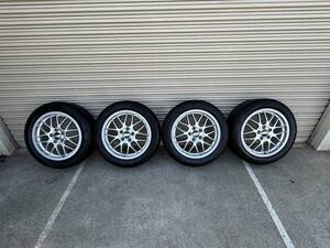 マークＸ クラウン ヴェゼル など他BBS ホイール4本 SET RX243 REGNO GR-XⅡ215/55R17 17×7.5Ｊ+45 off 45 pcd114.3 5穴大きな振れ無し☆