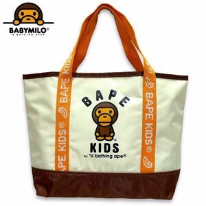 国内正規品■ A BATHING APE (ア ベイシング エイプ) BAPE KIDS BABY MILO ベビーマイロ トートバッグ ベージュ