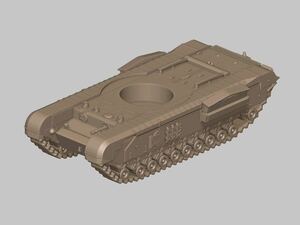 1/72レジンキット　未塗装 WW2イギリス軍　歩兵戦車　チャーチル　Mk.Ⅶ 240609