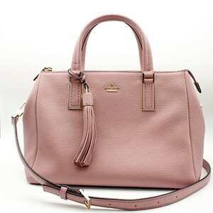 Kate spade　ケイトスペード　2way ハンドバッグ　PXRU7941　Dustypeonyピンク系　レザー