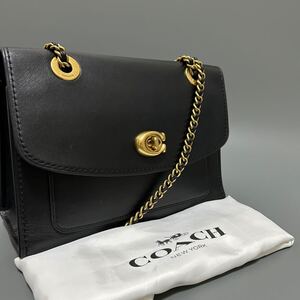 1円 COACH コーチ パーカー 26852 チェーン トートバッグハンドバッグ ショルダーバッグ 2way ターンロック レディース　金具　正規品本物