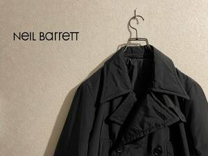◯ イタリア製 Neil Barrett パデット ピー コート / ニールバレット インサレーション ナイロン ジャケット ブラック 黒 S Mens #Sirchive
