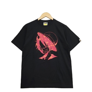 WC571 未使用 A BATHING APE アベイシングエイプ ONE PIECE ワンピース Luffy Tee ルフィ 半袖 Tシャツ Mサイズ ブラック ●60